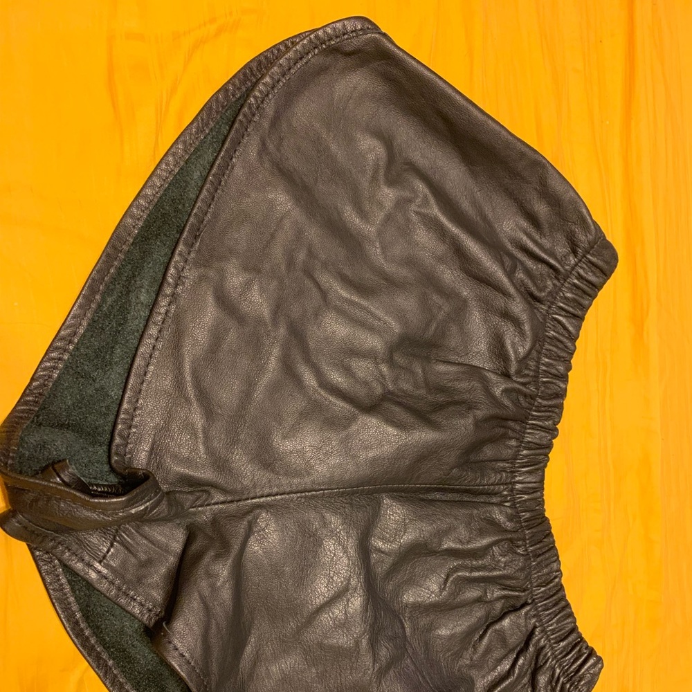 Leather shorts